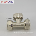 Brass Compression Fitting with Equal Tee